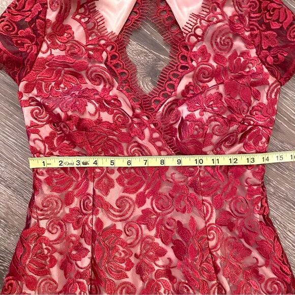 BHLDN Red and Tan Lace ‘Elaine’ Dress by Hitherto - Picture 7 of 11